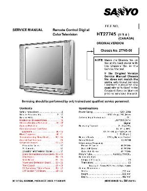 Сервисная инструкция Sanyo HT27745 ― Manual-Shop.ru