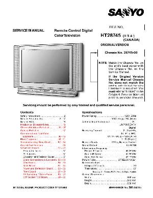 Сервисная инструкция Sanyo HT28745 ― Manual-Shop.ru