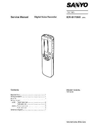 Сервисная инструкция Sanyo ICR-B170 ― Manual-Shop.ru