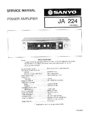 Сервисная инструкция Sanyo JA-224 ― Manual-Shop.ru