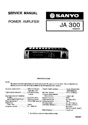 Сервисная инструкция Sanyo JA-300 ― Manual-Shop.ru