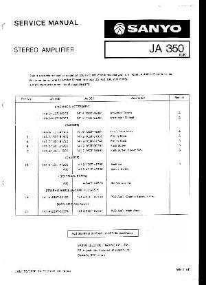 Сервисная инструкция SANYO JA-350, JA-400 ― Manual-Shop.ru