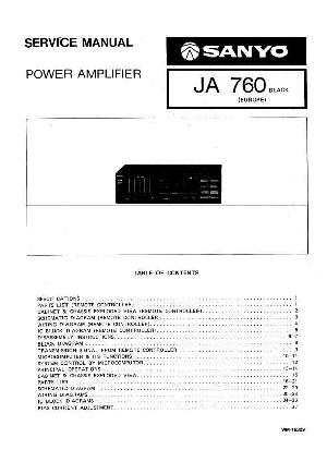 Сервисная инструкция Sanyo JA-760 ― Manual-Shop.ru