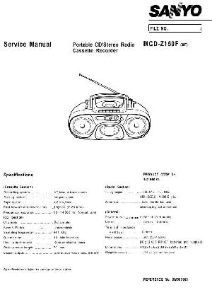 Сервисная инструкция Sanyo MCD-Z150F ― Manual-Shop.ru