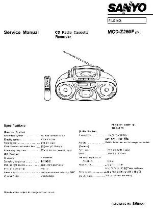 Сервисная инструкция Sanyo MCD-Z260F ― Manual-Shop.ru