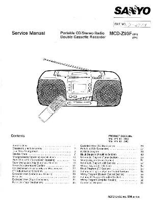 Сервисная инструкция Sanyo MCD-Z93F ― Manual-Shop.ru