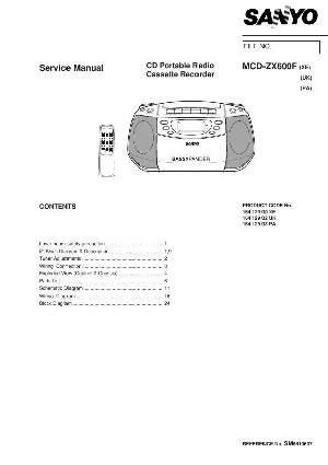 Сервисная инструкция Sanyo MCD-ZX600F ― Manual-Shop.ru