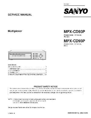 Сервисная инструкция Sanyo MPX-CD93P ― Manual-Shop.ru