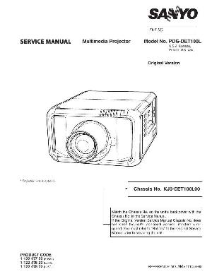 Сервисная инструкция Sanyo PDG-DET100L ― Manual-Shop.ru