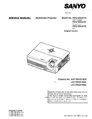 Сервисная инструкция Sanyo PDG-DSU21N, PDG-DSU21E, PDG-DSU21B ― Manual-Shop.ru