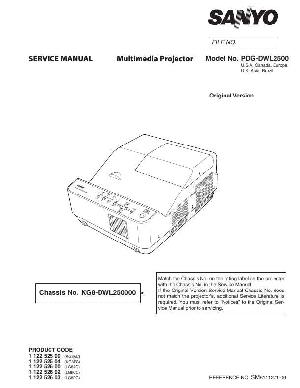 Сервисная инструкция Sanyo PDG-DWL2500 ― Manual-Shop.ru