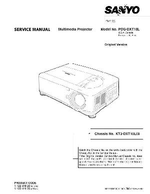 Сервисная инструкция Sanyo PDG-DXT10L ― Manual-Shop.ru