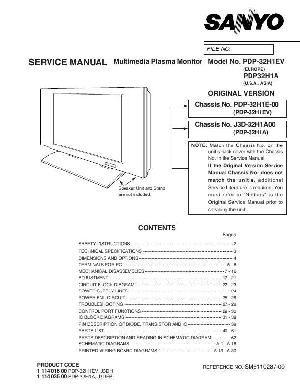 Сервисная инструкция Sanyo PDP-32H1EV ― Manual-Shop.ru