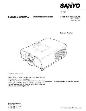 Сервисная инструкция Sanyo PLC-ET30L ― Manual-Shop.ru