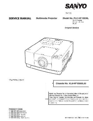 Сервисная инструкция Sanyo PLC-HF15000L ― Manual-Shop.ru