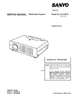 Сервисная инструкция Sanyo PLC-SE10 ― Manual-Shop.ru