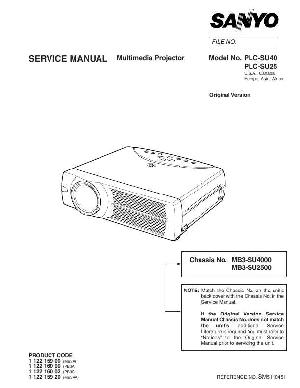 Сервисная инструкция Sanyo PLC-SU25, PLC-SU40 ― Manual-Shop.ru