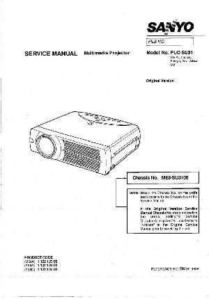 Сервисная инструкция Sanyo PLC-SU31 ― Manual-Shop.ru