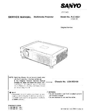 Сервисная инструкция Sanyo PLC-XE31 ― Manual-Shop.ru