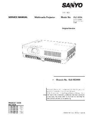 Сервисная инструкция Sanyo PLC-XE34 ― Manual-Shop.ru