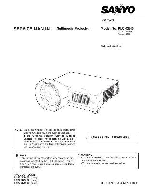 Сервисная инструкция Sanyo PLC-XE40 ― Manual-Shop.ru