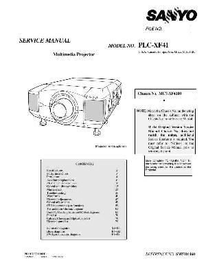 Сервисная инструкция Sanyo PLC-XF41 ― Manual-Shop.ru