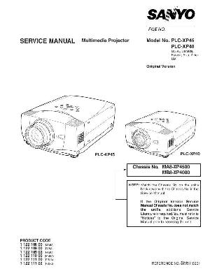 Сервисная инструкция Sanyo PLC-XP40, PLC-XP45 ― Manual-Shop.ru