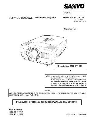 Сервисная инструкция Sanyo PLC-XT15 ― Manual-Shop.ru