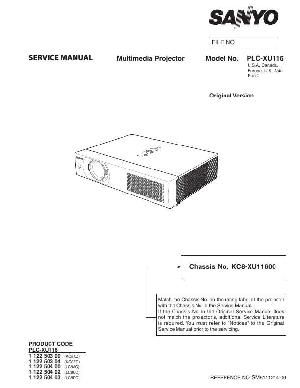 Сервисная инструкция Sanyo PLC-XU116 ― Manual-Shop.ru