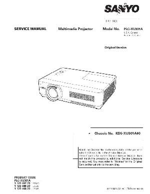 Сервисная инструкция Sanyo PLC-XU301A ― Manual-Shop.ru