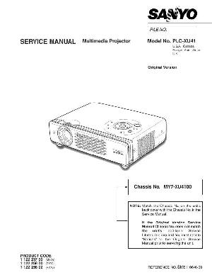 Сервисная инструкция Sanyo PLC-XU41 ― Manual-Shop.ru