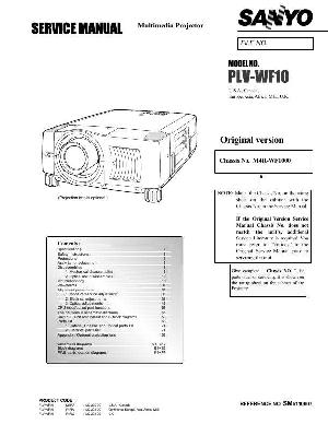 Сервисная инструкция Sanyo PLV-WF10 ― Manual-Shop.ru