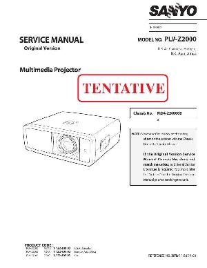 Сервисная инструкция Sanyo PLV-Z2000 ― Manual-Shop.ru