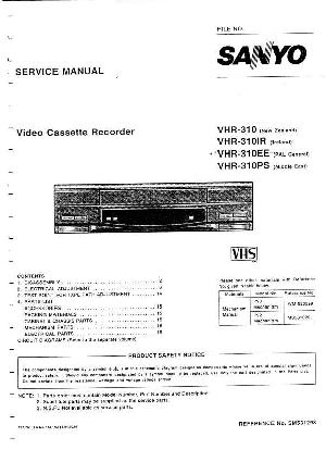Сервисная инструкция Sanyo VHR-310EE ― Manual-Shop.ru