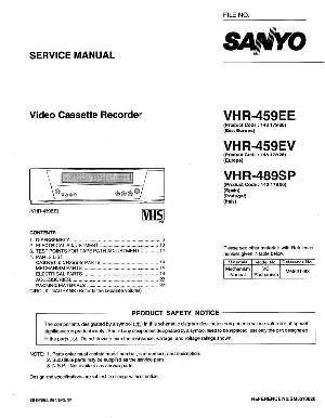 Сервисная инструкция Sanyo VHR-459EE, VHR-459EV, VHR-489SP ― Manual-Shop.ru