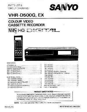 Сервисная инструкция Sanyo VHR-D500G, EX ― Manual-Shop.ru