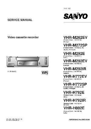 Сервисная инструкция Sanyo VHR-M262EV, VHR-M272SP, VHR-M292E, VHR-H772EV, VHR-H792E, VHR-H802E ― Manual-Shop.ru