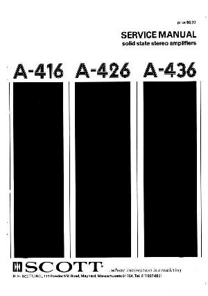 Сервисная инструкция Scott A416, A426, A436 ― Manual-Shop.ru