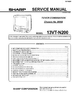 Сервисная инструкция Sharp 13VT-N200 ― Manual-Shop.ru