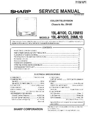 Service manual Sharp 19L-M100, CL19M10, 20ML10 ― Manual-Shop.ru