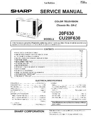 Service manual Sharp 20F630, CU20F630 ― Manual-Shop.ru