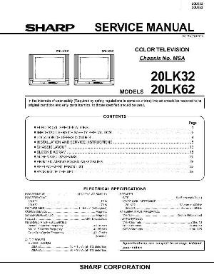 Сервисная инструкция Sharp 20LK32, 20LK62 ― Manual-Shop.ru