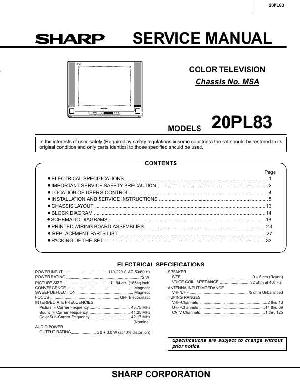 Service manual Sharp 20PL83 ― Manual-Shop.ru