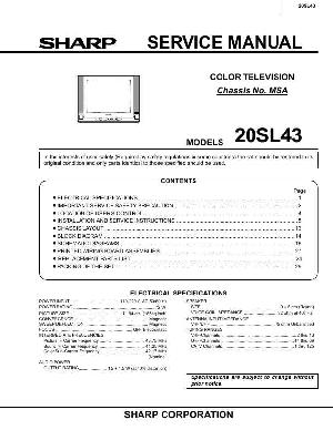 Service manual Sharp 20SL43 ― Manual-Shop.ru