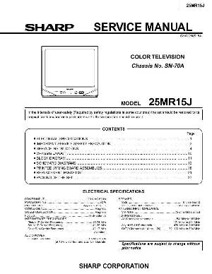 Сервисная инструкция Sharp 25MR15J ― Manual-Shop.ru