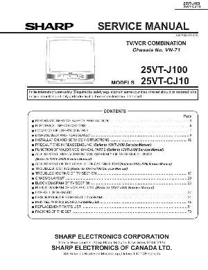 Сервисная инструкция Sharp 25VT-J10 ― Manual-Shop.ru