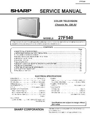 Service manual Sharp 27F540 ― Manual-Shop.ru