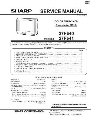 Service manual Sharp 27F640, 27F641 ― Manual-Shop.ru