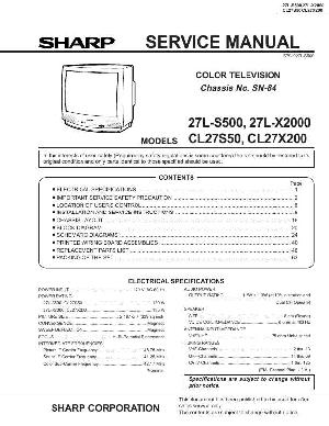 Сервисная инструкция Sharp 27L-S500, 27L-X2000, CL27S50, CL27X200 ― Manual-Shop.ru