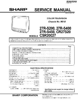 Сервисная инструкция Sharp 27R-S200, 27R-S400, 27R-S450, CR27S20, CSR20027 ― Manual-Shop.ru